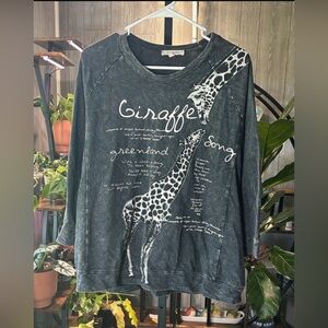 Giraffe Song Women's Gray Sweatshirt